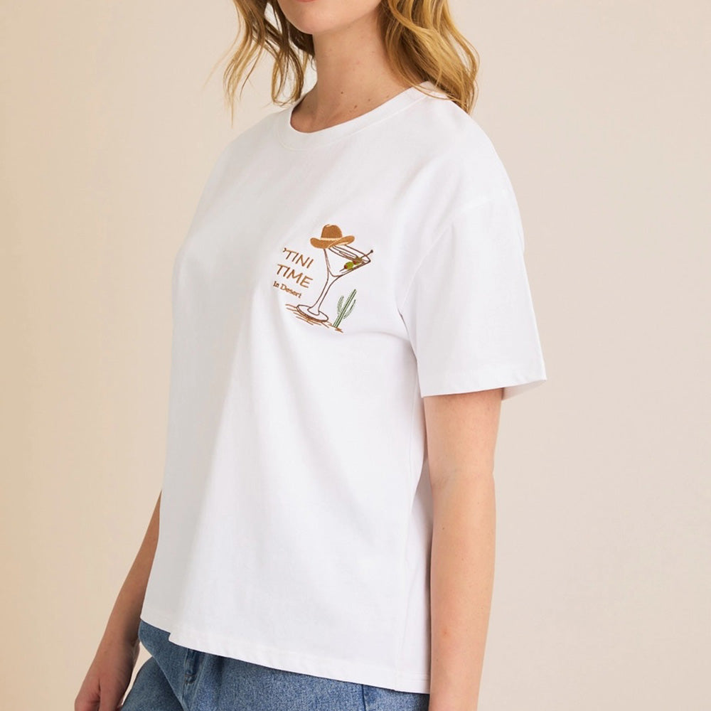 'Tini Time Embroidered Tee