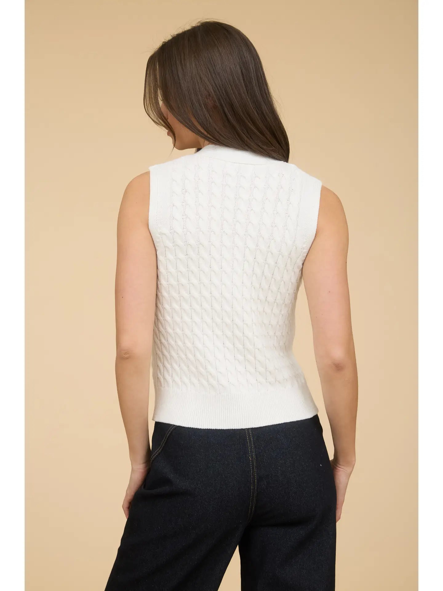 Cable Knit Sweater Vest
