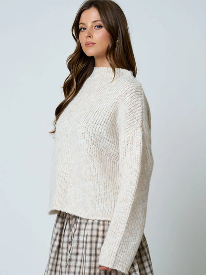 Mock Neck Oversized Sweater