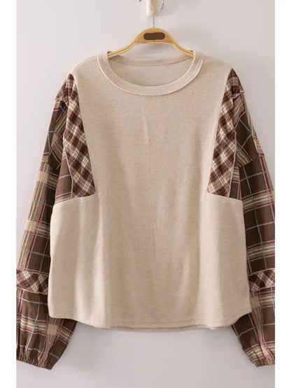 Flannel Colorblock Long Sleeve