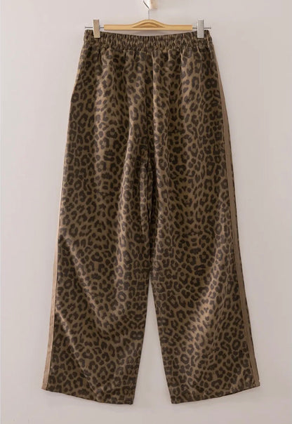 Leopard Cotton Twill Pants