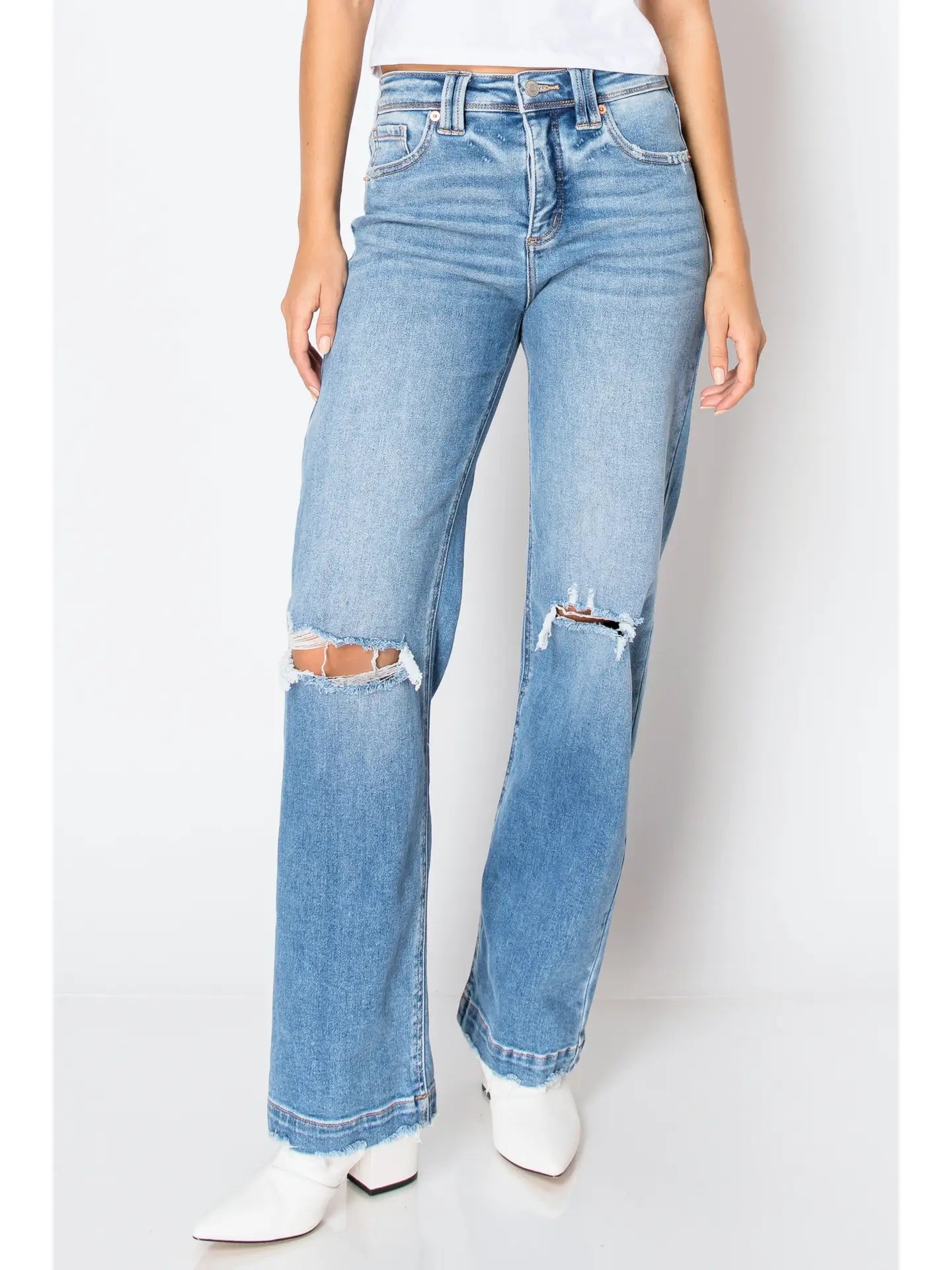 Relaxed Straight Leg Jeans