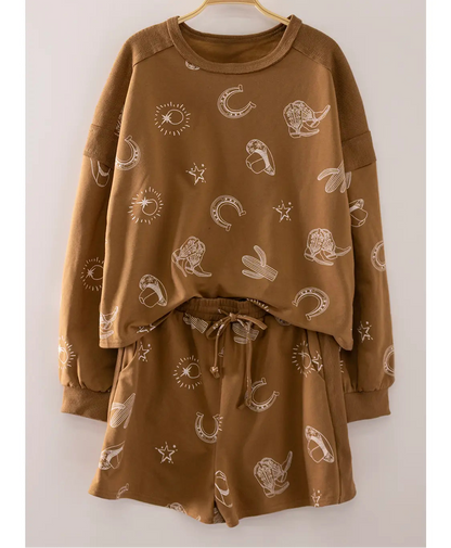 Western Print Lounge Set