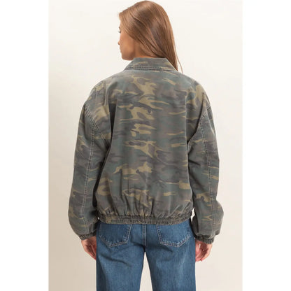 Camouflage Zip Up Jacket