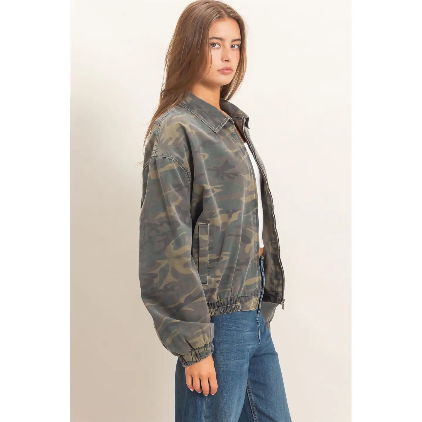 Camouflage Zip Up Jacket