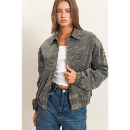 Camouflage Zip Up Jacket