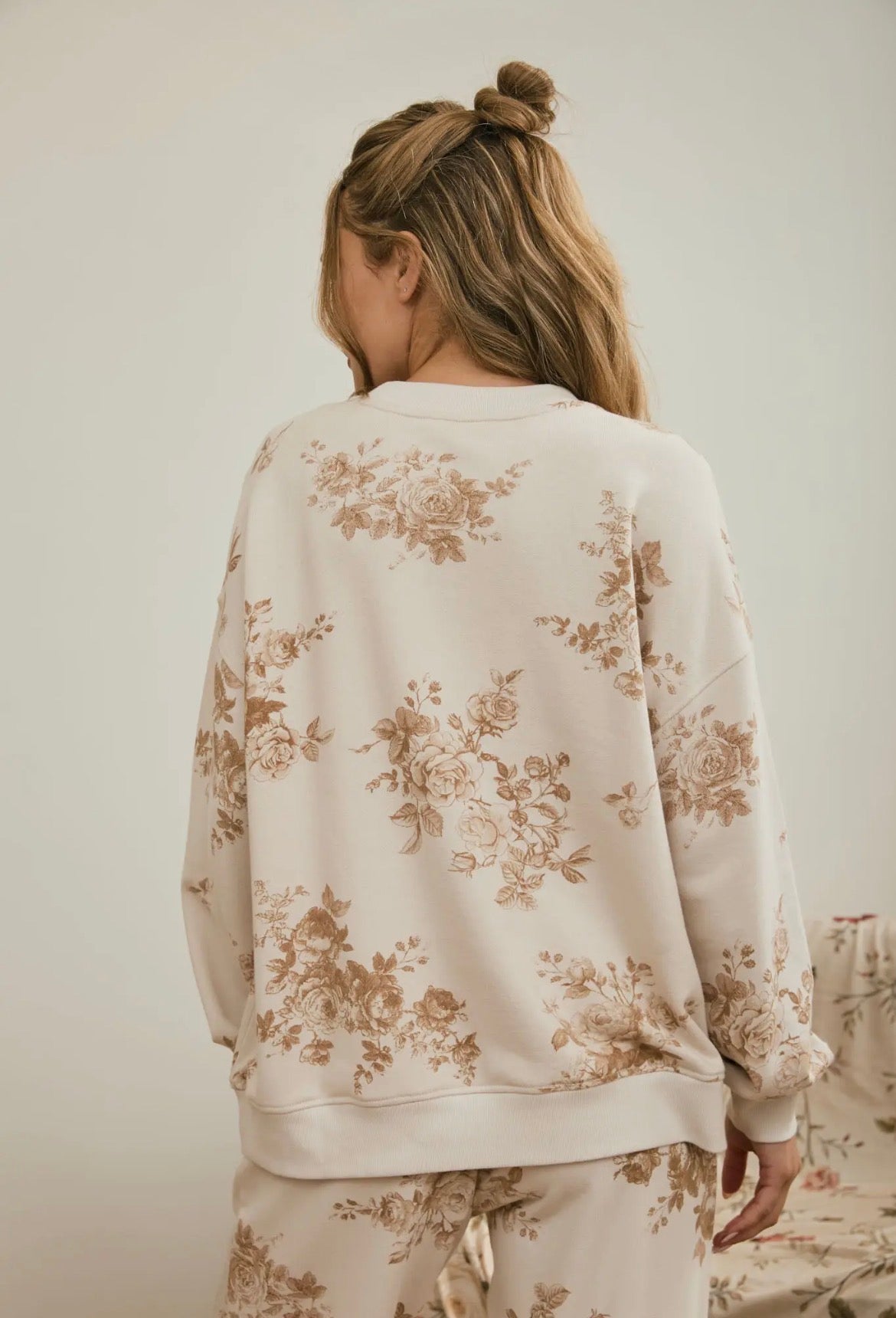 Floral Crewneck Sweatshirt