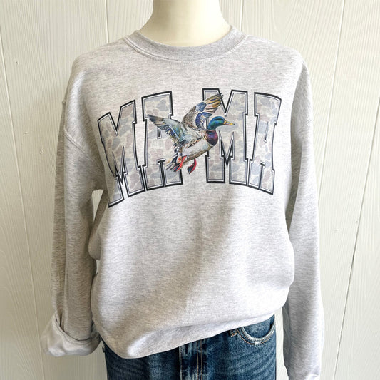 Mama Camo and Duck Crewneck