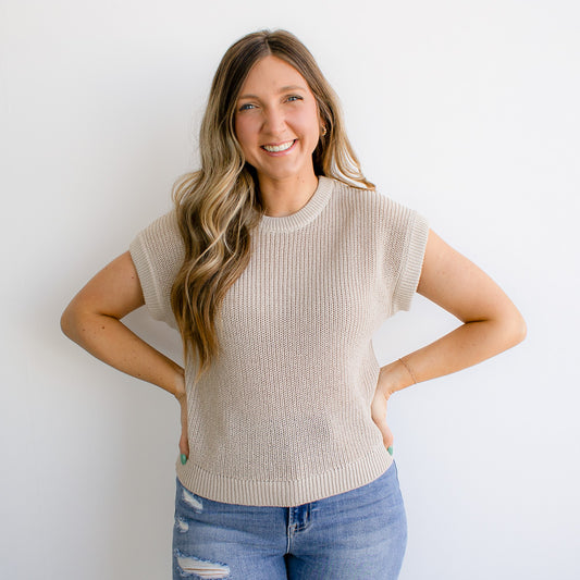 Sheer Knit Sweater Top