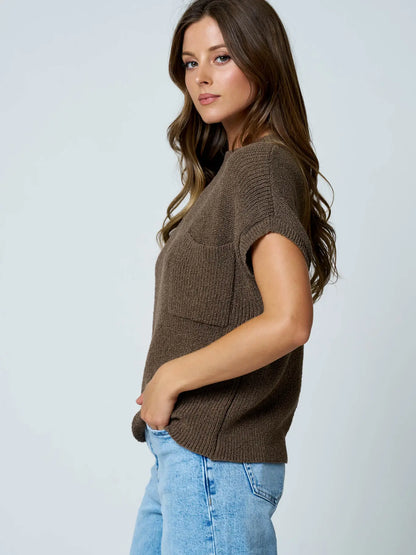 Mocha Short Sleeve Sweater