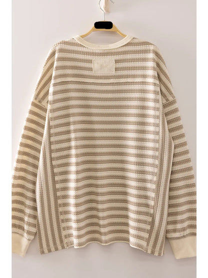 Stripe Waffle Top