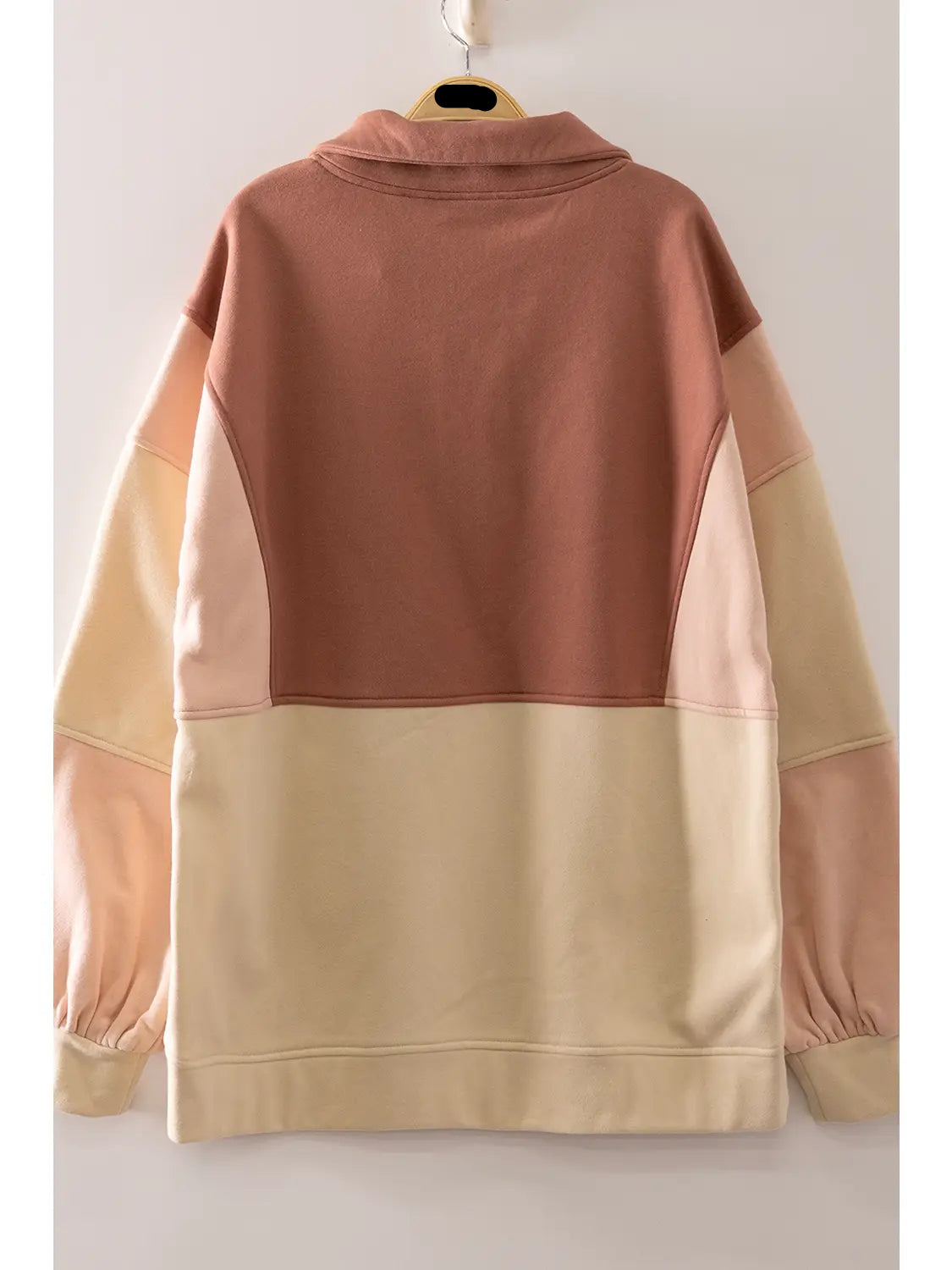Colorblock Half Snap Sweatshirt