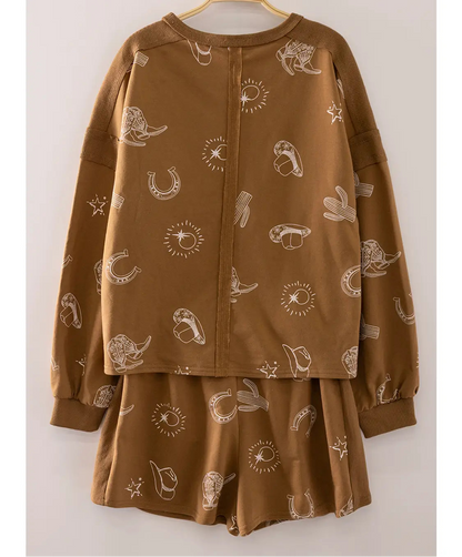 Western Print Lounge Set