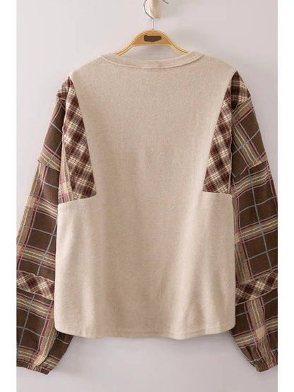 Flannel Colorblock Long Sleeve